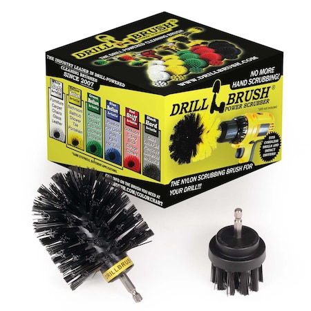Drillbrush Black Ultra Stiff Rotary Cleaning Drillbrushes, PK 2 K-S-2O-QC-DB